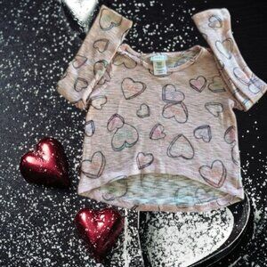 Piper Hi-Low Graphic Heart Top